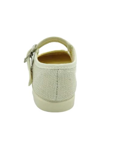 mercedita para nina de lino con hebilla