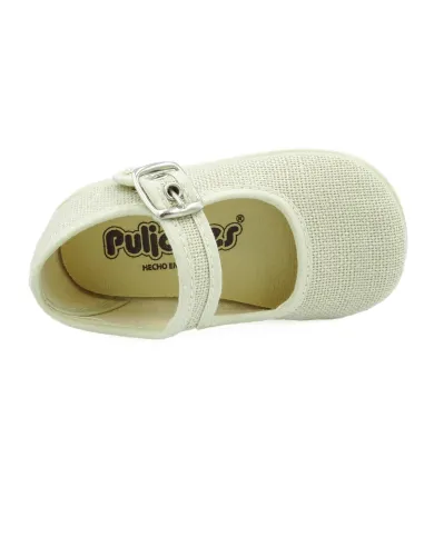 mercedita para nina de lino con hebilla