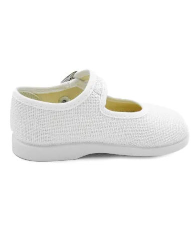 mercedita para nina de lino con hebilla