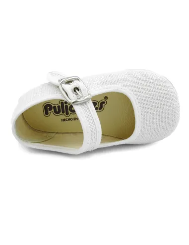 mercedita para nina de lino con hebilla