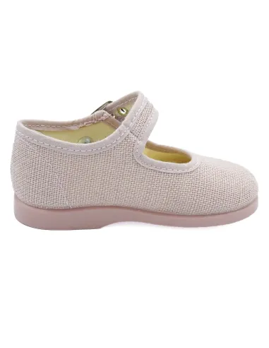 mercedita para nina de lino con hebilla