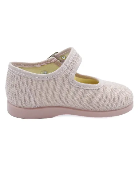 mercedita para nina de lino con hebilla