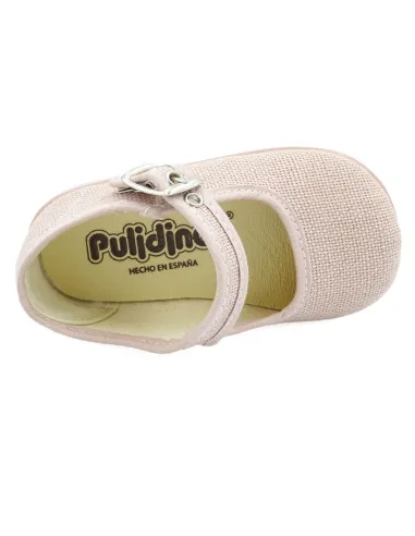 mercedita para nina de lino con hebilla