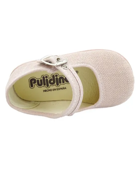 mercedita para nina de lino con hebilla