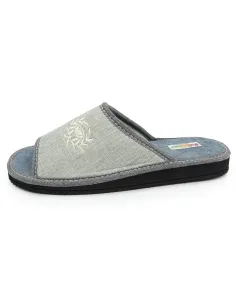 zapatilla de caballero de toalla para verano con suela de piso eva 2