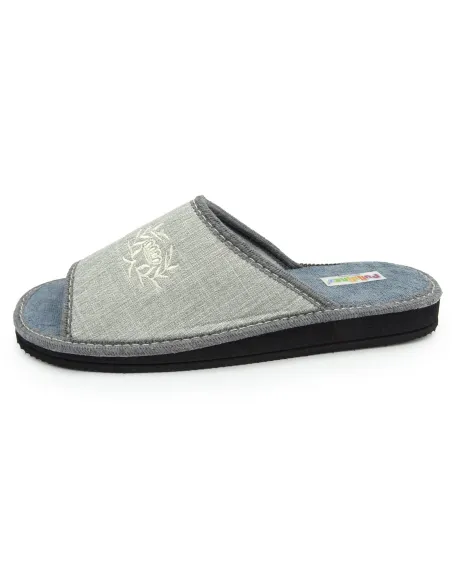 zapatilla de caballero de toalla para verano con suela de piso eva