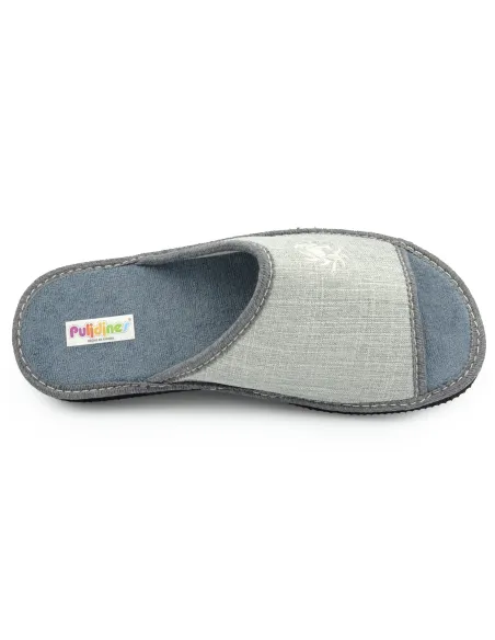 zapatilla de caballero de toalla para verano con suela de piso eva