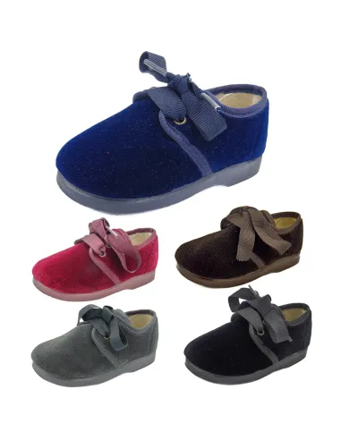 Blucher unixes de terciopelo con lazo de raso