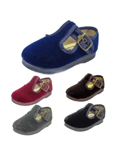 Pepito para nino de terciopelo con hebilla