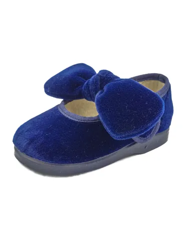 merceditas de terciopelo para nina con lazo