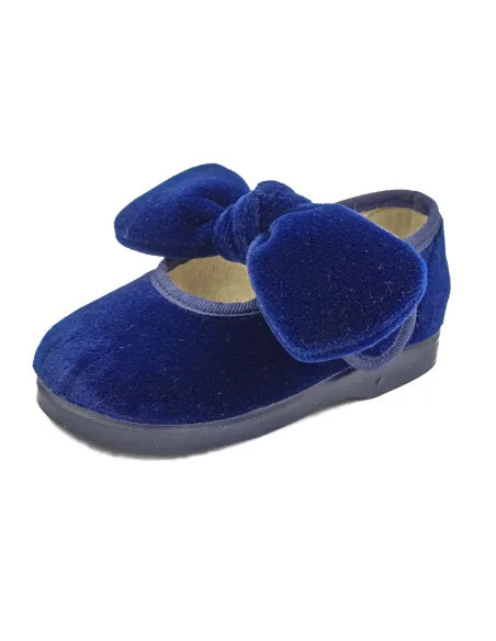 merceditas de terciopelo para nina con lazo