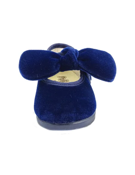 merceditas de terciopelo para nina con lazo