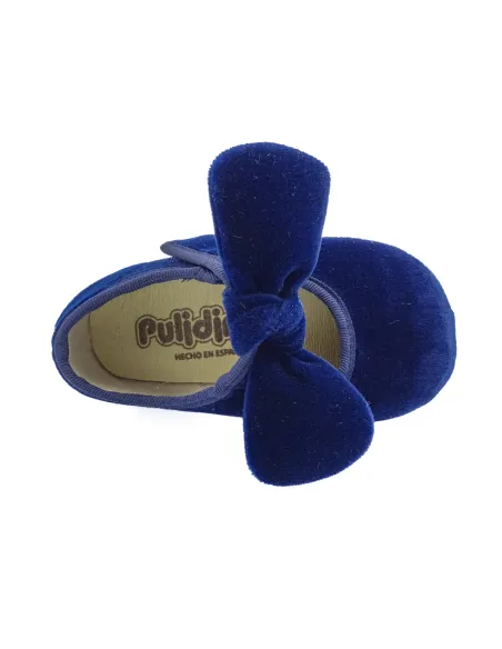 merceditas de terciopelo para nina con lazo