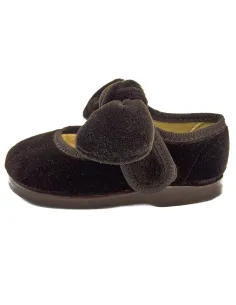 merceditas de terciopelo para niña con lazo 2