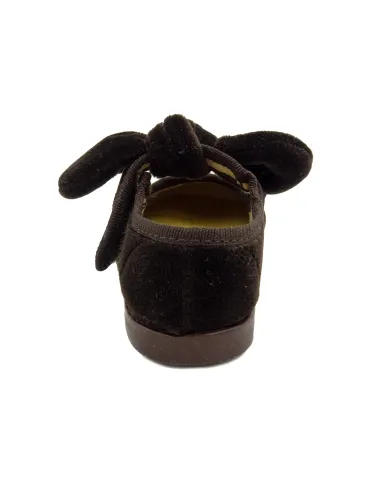 merceditas de terciopelo para nina con lazo