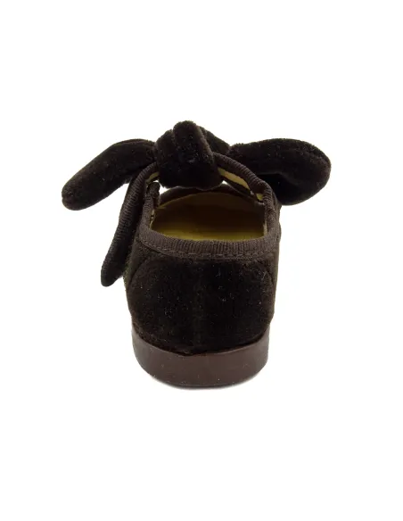 merceditas de terciopelo para nina con lazo