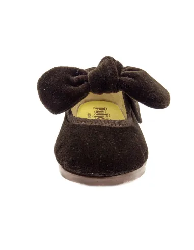 merceditas de terciopelo para nina con lazo