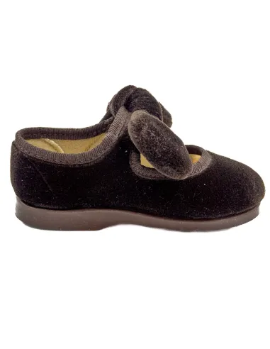 merceditas de terciopelo para nina con lazo