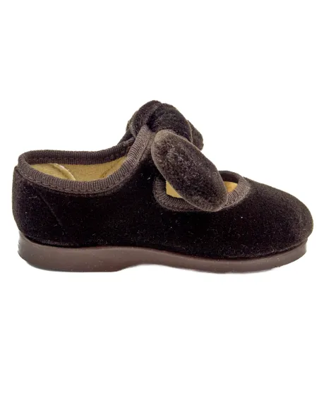 merceditas de terciopelo para nina con lazo