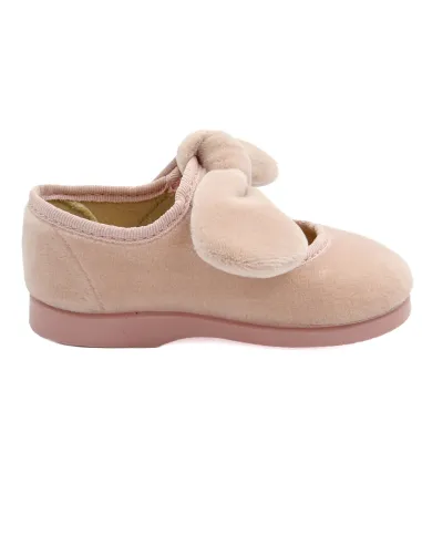 merceditas de terciopelo para nina con lazo