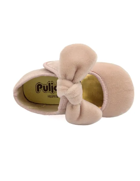 merceditas de terciopelo para nina con lazo