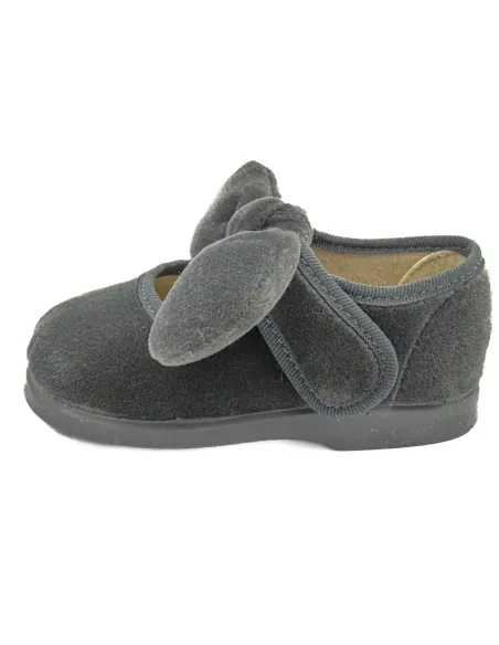 merceditas de terciopelo para nina con lazo