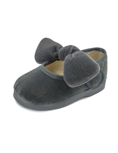 merceditas de terciopelo para nina con lazo