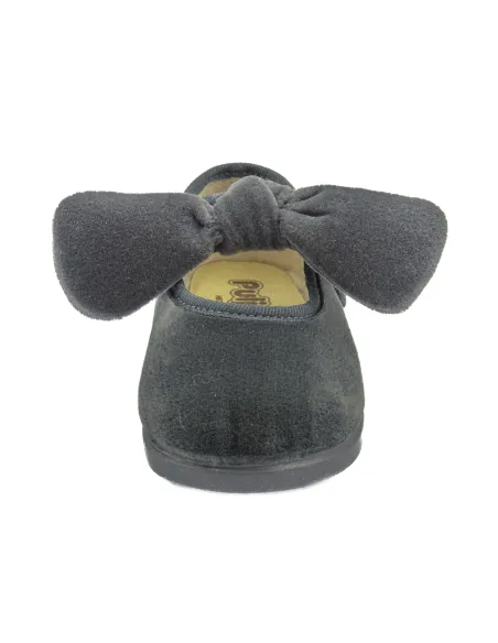 merceditas de terciopelo para nina con lazo