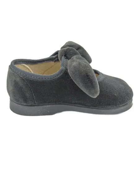 merceditas de terciopelo para nina con lazo