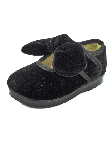 merceditas de terciopelo para nina con lazo