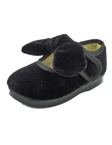 merceditas de terciopelo para nina con lazo