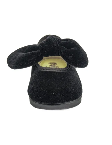 merceditas de terciopelo para nina con lazo