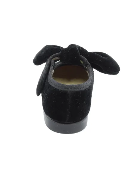 merceditas de terciopelo para nina con lazo