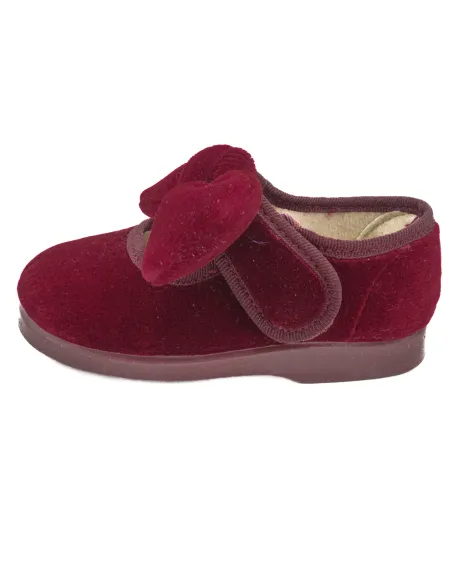 merceditas de terciopelo para nina con lazo