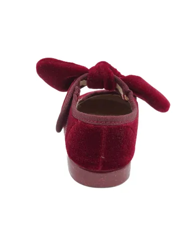 merceditas de terciopelo para nina con lazo