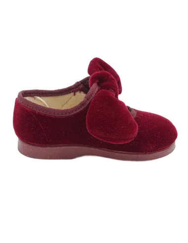merceditas de terciopelo para nina con lazo