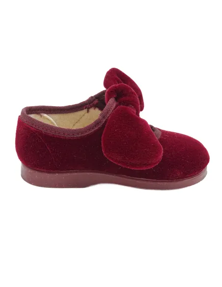 merceditas de terciopelo para nina con lazo