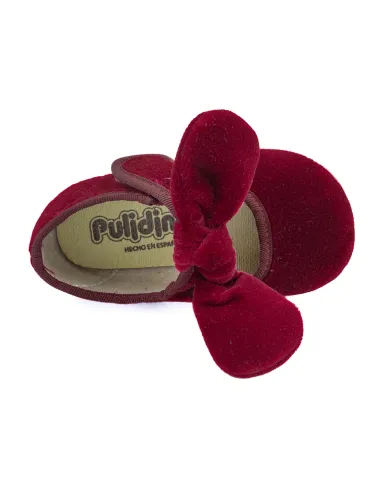 merceditas de terciopelo para nina con lazo