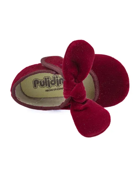 merceditas de terciopelo para nina con lazo