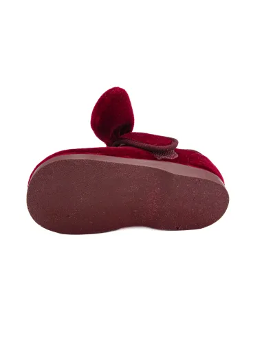 merceditas de terciopelo para nina con lazo