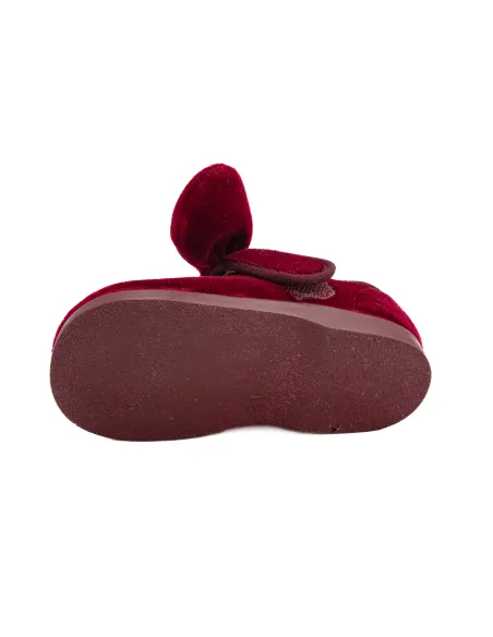 merceditas de terciopelo para nina con lazo