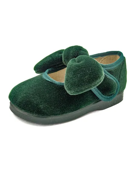 merceditas de terciopelo para nina con lazo