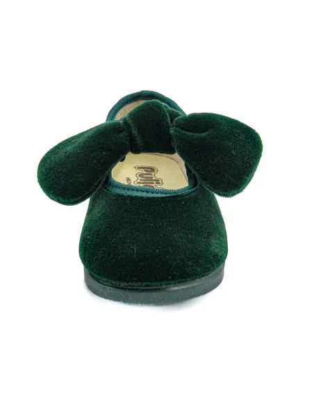 merceditas de terciopelo para nina con lazo