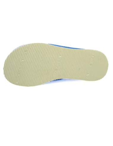 zapatilla casa para senora de toalla con bordado y suela microporosa