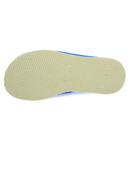 zapatilla casa para senora de toalla con bordado y suela microporosa