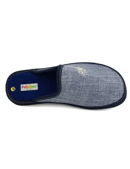 Zapatilla de casa para caballero de rizo