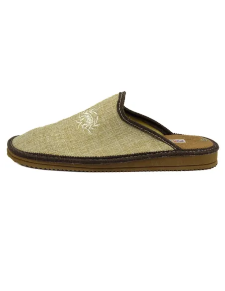 Zapatilla de casa para caballero de rizo