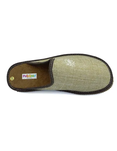 Zapatilla de casa para caballero de rizo