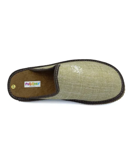 Zapatilla de casa para caballero de rizo