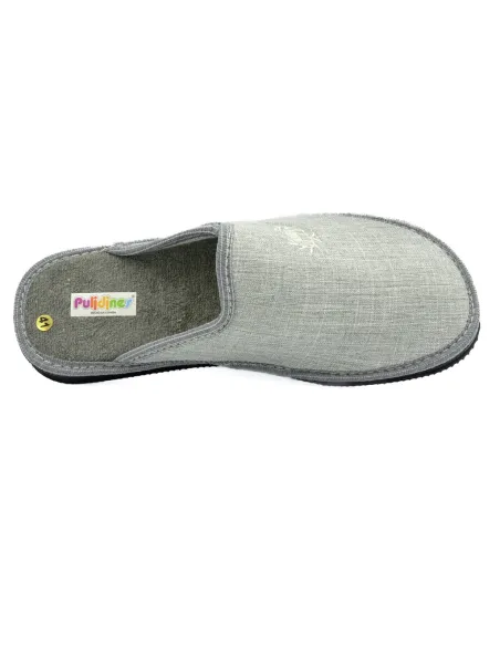 Zapatilla de casa para caballero de rizo